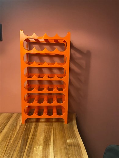 Vintage 1970s Modular Orange Wine Rack – Stackable Plastic Design – Set of 7 – Retro Storage Tower - Etsy