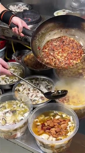 Spicy fish soup! #foodsounds #food #streetfood #fishsoup #chinesefood #cooking #chinese