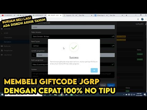 Tutorial Cara Lengkap Membeli GiftCode (Donatur) Di JGRP