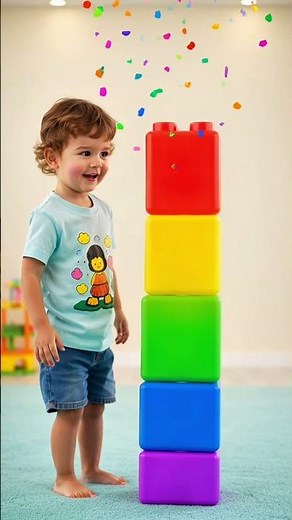 Learn 1 2 3 4 5 counting with Blocks and shape learning for kids | Fun Math for Kids!