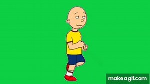 GoAnimate Caillou Running Green Screen (FREE TO USE) on Make a GIF
