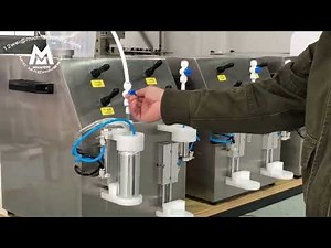 Semi automatic can filling machine and sealing machine （how to fill beverage into Can）