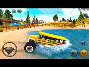 School Bus Monster Truck Driving - Off The Road Car Simulator #27 - Android Gameplay