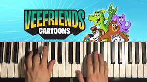 How To Play - VeeFriends Cartoons Theme Song (Piano Tutorial Lesson) | AmosDoll Music
