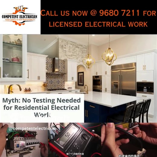 Myth: Residential electrical testing after installation is unnecessary unless there are visible issues. This myth implies that once electrical systems are installed in a residential property, there's little need for further testing or inspections unless noticeable problems arise. It might stem from a misconception that newly installed systems are inherently safe and free from defects, leading to complacency regarding post-installation testing. Fact: Regular residential electrical testing after i