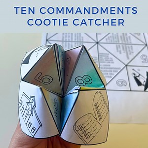 Ten Commandments Cootie Catcher Sunday School Bible Activity,ten Commandments Paper Craft for Kids, Christian Homeschool Printable Activity - Etsy