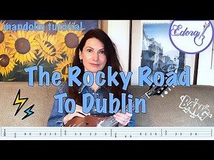 The Rocky Road to Dublin Mandolin Tutorial with On-Screen TAB - Irish Tune