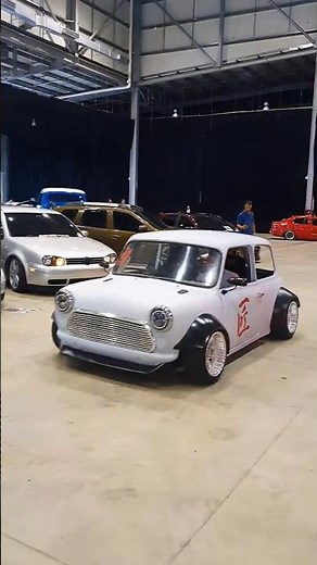 Powered Hayabusa Mini 💪#cars #hayabusa #suzuki #minicooper #mini #classiccar #jdm #classicmini