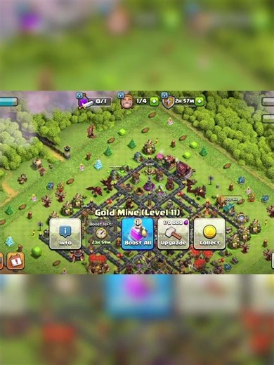 Gold Mine Level 11 to 12 UPGRADE 💰 | Boost Collector Level 17 ⚡ | COC Viral | ‪@clutchfragger‬ #coc