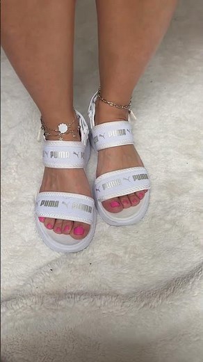White Puma Platform Sandals Style