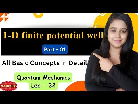 One Dimensional Finite Potential well ||Quantum mechanics Lec 32 #csirnet #quantumphysics #physics