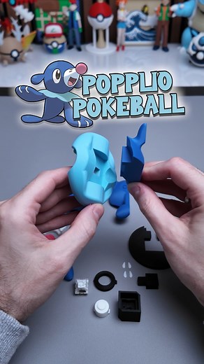 Aaron on Instagram: "Over the next 3 days we’re showing off all the Alolan starters as Pokéballs — Popplio today, Rowlet tomorrow, and Litten to wrap it up 🔥 Model by @chrissprintlab - check out his Patreon for the model! Join our Discord to hang out with the 3D printing community 👇 🔗 https://discord.gg/NzXeSTp5eC #popplio #pokeball #pokemon #3dprinting"