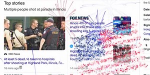 Google's July 4th animation backfires as fireworks appear over stories of Highland Park mass shooting