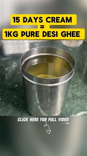 FOR FULL VIDEO CLICK HERE 👆 | Homemade Golden Desi Ghee ✨ KitcheninDiaries #cooking