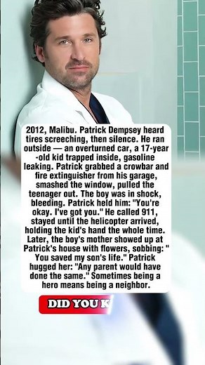 Patrick Dempsey Saved a Teen’s Life