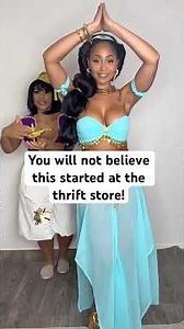 We Made Aladdin & Jasmine Costumes from Thrifted Clothes?! 😱 (First Costume Thrift Flip Ever)