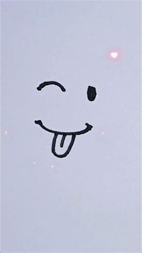 Cute Winking Face Drawing Tutorial #drawingtutorial #howtodraw #cuteart #winkface #doodleart #shorts