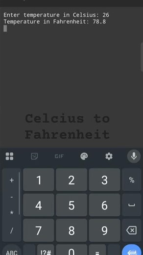 Celsius to Fahrenheit Python Code for Beginners#shorts #coding#beginners#study #python#android