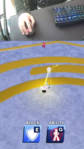 Drag clicking against forcefield in Blade Ball test