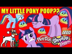 My Little Pony POOP Shopkins, Legos & Surprises Eggs!!