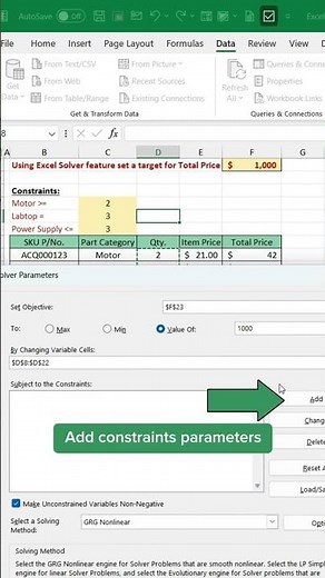How to use Solver in Excel #shorts