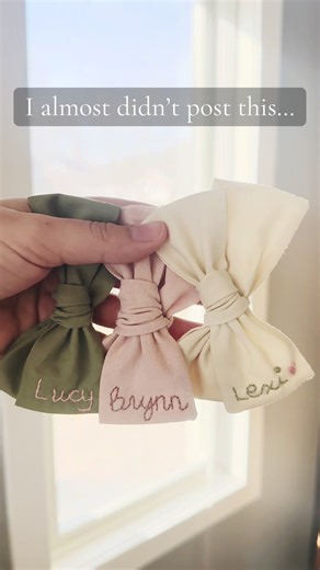 Hand-Embroidered Name Bows Collection for Girls