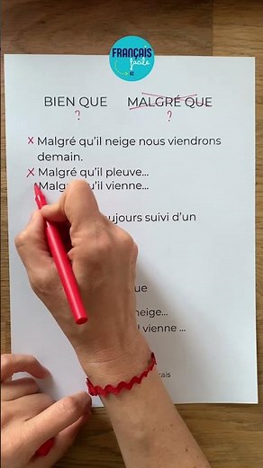 Don't make this mistake again: ALIEN QUE/MALGRÉ QUE 🤔 #learnfrench #frenchgrammar