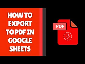 How to Export to PDF in Google Sheets