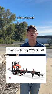 2020 vs 2220 - here's what actually matters. Both have the same hydraulic setup: turner, loaders, toe boards, log stops, feed, blade up and down. Where they split: 2220: 49hp Kubota diesel, tandem axle, cuts 4 feet longer 2020: 37hp gas engine, single axle The 2220 gives you more power, more stability, and more capacity. The 2020 gets the job done for smaller operations. Both are 100% Made in USA in Kansas City. Both are welded construction built to last 20 years. Which one fits your operation? 