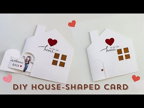 DIY House-Shaped Greeting Card | You Feel Like Home | Easy DIY Craft