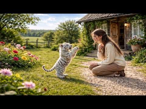 White Tiger Cub Begged a Woman to Save an Injured Kitten — What Happened Next Is Unforgettable