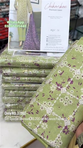 Fashion Care on Instagram: "Chicken-Kari👘 Brand: BiN QASiM💯 Pure Supereme Lawn 90/88 Fabrication💯 Standard Size 3 Meter Shirt, 2.5 Meter Shirt & Trouser✅ Get Special Discount RS.200/- on Advance Payment💵 WHATSAPP NO 03257205440✅ Delivery Charges 1-2 Suits 250 3-6 Suits 350📦 #eidcollection #pretty #beautiful #lovely #viral"
