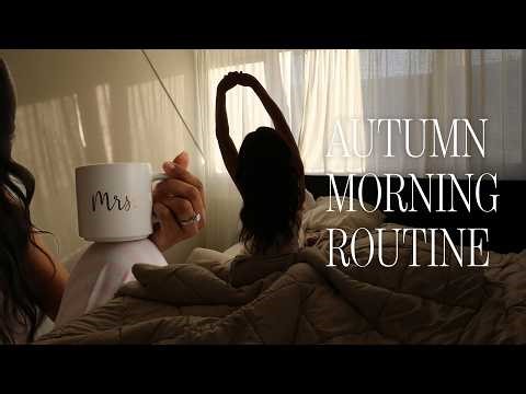 Cozy Fall Morning Routine 🍂 Skincare, Journaling, Healthy Breakfast + Productive Before Work