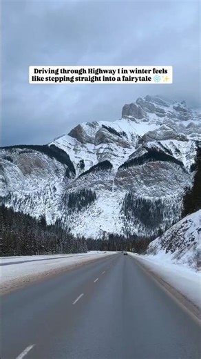 Winter Drive on Highway 1 ❄️ Calgary to Banff’s Most Scenic Mountain Road #winterincanada #bass