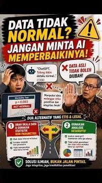 Data tidak NORMAL #statistik #sampling #normal #deskripsi