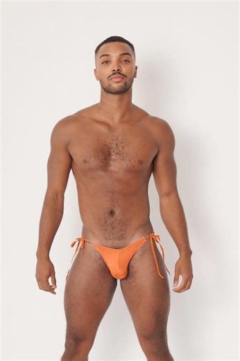 Orange Adjustable String-tie Men’s Bikini Brief - Etsy