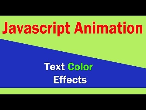 Javascript Animation - Text color change effects | web zone