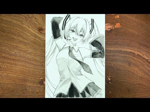 Drawing Hatsune Miku | Pencil Sketch | Step BY Step