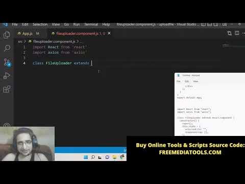 React.js PHP 7 Example to Upload Multiple Files to Server Using Axios & Boostrap 4 in Browser & JS