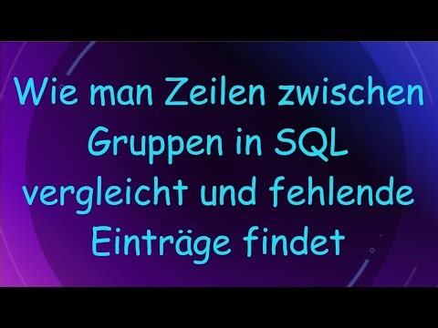 Wie man Zeilen zwischen Gruppen in SQL vergleicht und fehlende Einträge findet