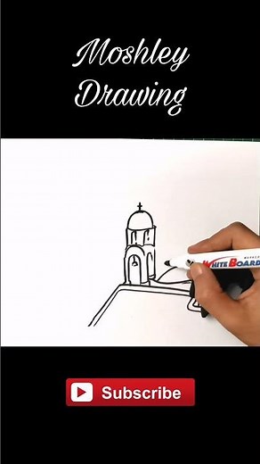 Drawing Santorini Greece #shorts
