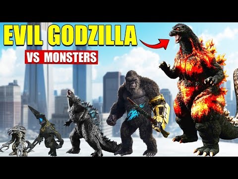 Godzilla burning vs monsterverse Monsters | 3D Monster Size Comparison 2025