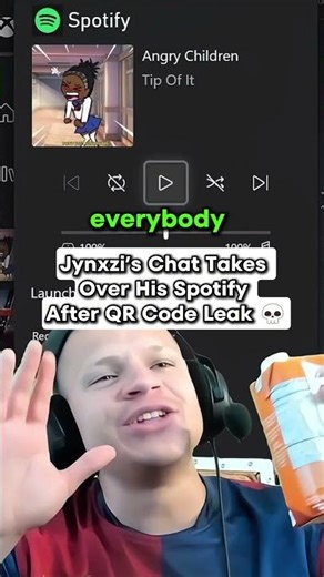 Jynxzi’s Chat Takes Over His Spotify After QR Code Leak 💀 #jynxzi