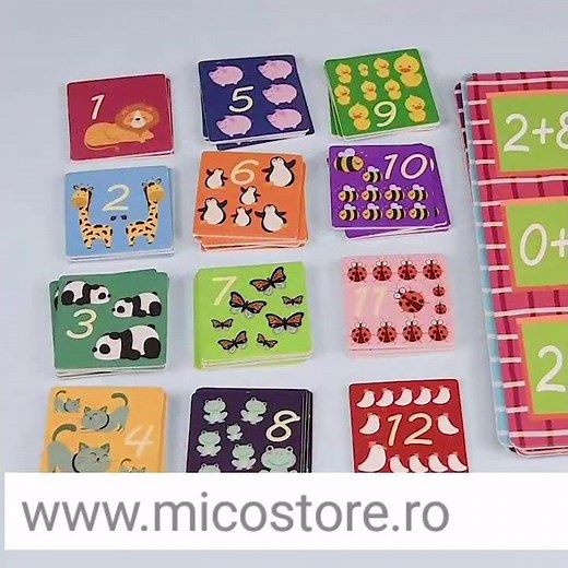 Joc educativ de memorie - invata adunarea si scaderea