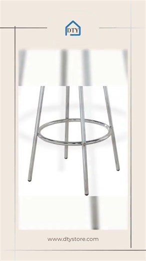 Werner Glossy White and Chrome Round Bar Table