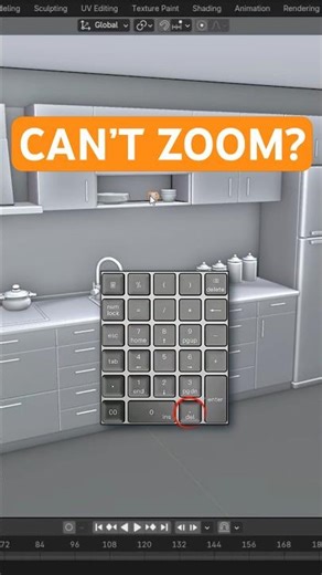 Blender Zoom Problem? FIX It in 10 Seconds!