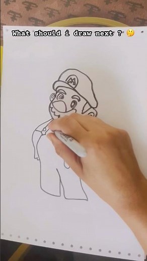 How to Draw Mario 🍄🎮 Easy Step-by-Step✍️ watch full video on my channel