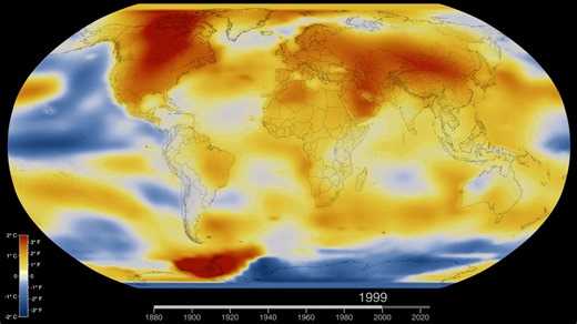 2024 was the hottest year in NASA’s record. Global temperatures were around 1.28 degrees Celsius (2.30 degrees Fahrenheit) higher in 2024 than the 1951-1980 average, the baseline period used for our GISTEMP record. Full story: https://go.nasa.gov/423adT3 Many countries have agreed to a goal of keeping long-term global temperatures below 1.5°C above pre-industrial levels. In 2024, Earth may have temporarily met or exceeded 1.5°C for the first time according to World Meteorological Organization, b