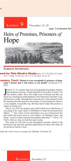 Lesson 9 Monday: The Land As A Gift Be blessed #sda Sabbath School Quarterly Lessons | Adventist Youths For Christ