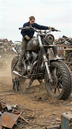 Giant Scrap Motorcycle Build and Activation | Mechanical Engineering Showcase